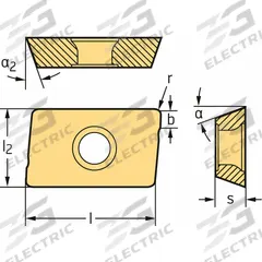 WALTER Parallelogram Milling Insert: ADMT080320R-F56 WKP35S (MPN 5886211)