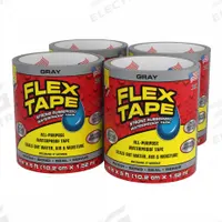 Roof Repair Tapes, Tools & Supplies: 4 in W, 5 ft L, 39 mil Thick, Gray, Rubber (MPN TFSGRYR0405). Key specifications — UV Protected Material: Yes; Color: Gray; Brand: FLEX SEAL; Compatible Surface Material: Stucco; Material: Rubber.