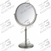 SEE ALL Makeup Mirror: Round, Glass, 13 in Overall Ht, 13 in Overall Wd, 5 in Overall Dp, Table Top (MPN JNTP95). Key specifications — Brand: SEE ALL INDUSTRIES; Frame Material: Metal; Frame Finish: Nickel; Frame Color: Silver; Mirror Edge Style: Polished Edge; Lighted: No.