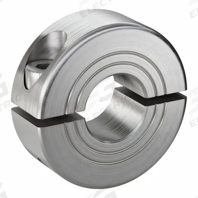 RULAND MANUFACTURING Shaft Collar: 2-Piece, Metric with Inch Bore, Round, Clamp-On - Stainless Steel Shaft Collars
