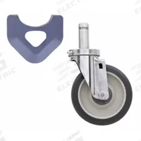 METRO Cart-Washable Swivel Stem Caster: 5 in Caster Wheel Dia, Swivel, Polyurethane, Stainless Steel (MPN 5MPXGSA). Key specifications — Caster Wheel/Configuration: Swivel; Caster Frame Material: Stainless Steel; Brand: METRO; Caster Wheel/Tread Material: Polyurethane; Caster Wheel Type: Tread on Core.