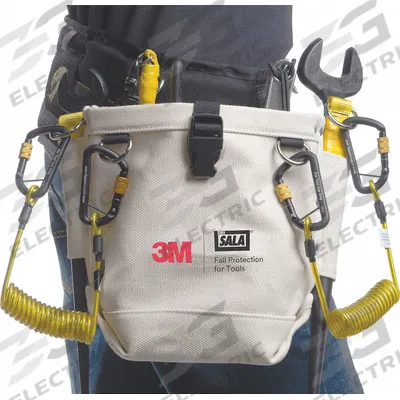 DBI-SALA Pouch: Sleever Bars/Spud Wrenches, Carabiner, Clip, 5 in Ht, Container - Pouches for Tool & Small Parts Transport