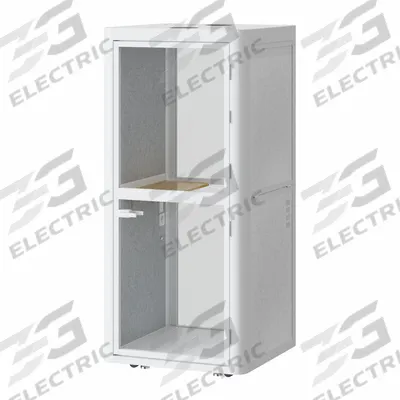 FLEXISPOT Booth: 1 Seating Positions, White, Aluminum, 89 in Ht - Max, 40 1/8 in - FlexiSpot Quick Install Office Pods