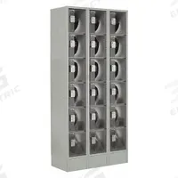 LOCKUP Box Locker: 36 in x 18 in x 82 in, 6 Tiers, 3 Units Wide, Clearview, Electronic Keypad, Gray (MPN LUPE-3W6T-PC1S-02-31-A). Key specifications — Locker Color: Gray; Door Type: Clearview; Brand: LOCKUP; Assembled: Assembled; Color Family: Gray.