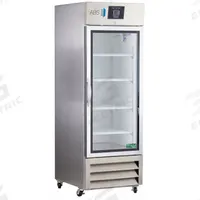 AMERICAN BIOTECH SUPPLY Lab Refrigerator: 23 cu ft, Upright, 1°C to 10°C, 35 3/4 in Overall Dp, Temp (MPN ABT-HC-SSP-23G). Key specifications — Door Opening Style: Right; Color: White; Alarm Type: Temperature; Manufacturer Part Number: ABT-HC-SSP-23G; Brand: AMERICAN BIOTECH SUPPLY; Product Type: Lab Refrigerator; Door Type: Swing Glass; Refrigerant Type: R-290.