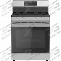 MIDEA Oven Range: Stainless Steel, Natural Gas, 4 Burners, ADA Compliant (MPN MGR30S2AST). Key specifications — ADA Compliant: Yes; Power Source: Natural Gas; Self Cleaning: No; Brand: MIDEA.