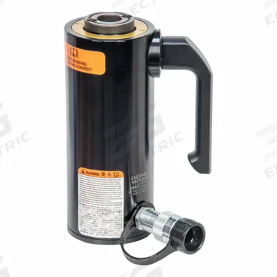 ENERPAC Hollow Cylinder: 25.4 ton Nominal Capacity, 3 15/16 in Nominal Stroke Lg - Lightweight Hollow Rams