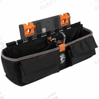 KLEIN TOOLS Large Pouch Module: 6 11/16 in W x 9 13/16 in H, Black/Gray/Orange, Plastic (MPN BC511S). Key specifications — attr1118525: KLEIN TOOLS; attr1125037: Black; attr1125045: Tool Bucket Apron; attr1125041: Plastic.