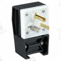 HUBBELL Straight Blade Plug: 5-30P, 125V AC, 30 A, 2 Pole, 3 Blade, Black (MPN HBL9309)