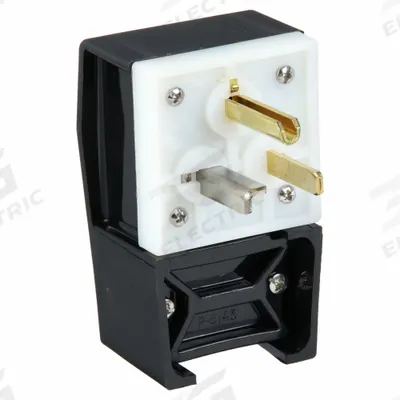 HUBBELL Straight Blade Plug: 5-30P, 125V AC, 30 A, 2 Pole, 3 Blade, Black (MPN HBL9309) - Angled Plugs