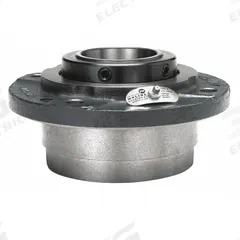 MOLINE BEARING Flange Bearing: Tapered Roller, 1 1/2 in Bore, Cast Iron, Set Screws, 6 1/8 in Lg (MPN 19331108). Key specifications — Bore Type: Cylindrical; Brand: MOLINE BEARING; Lubricant Material: Lithium Complex Grease; Mounting Bolt Size: 7/16 in; System of Measurement: Inch.