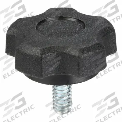 INNOVATIVE COMPONENTS Hand Knob: 5 Point, Plastic w/ Steel Thread, 1/4"-20 Thread - 5-Arm Knobs with Threaded Stud