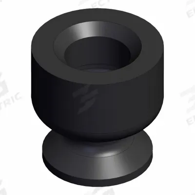SMC Pad Unit: Flat, w/o Adapter, 2 mm Pad Dia, NBR, Black, 50, 3 mm Pad Ht - Flat Type Automotive & Industrial Vacuum Pads