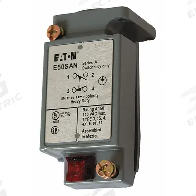 EATON Limit Switch Body: EN50041 Body, 2 Mounting Holes, 1NO/1NC - Bodies for Limit Switches