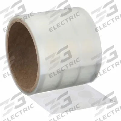 TAPECASE Film Tape: Disc, 3/4 in Dia, 3 mil Thick, Transparent, Acrylic, Glass/Metal - Surface Protection Film Tape Discs