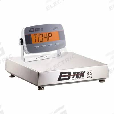 B-TEK Industrial Bench Scale: 18 in x 18 in, IP54, Corded Remote - Bench Scales with Remote Indicator