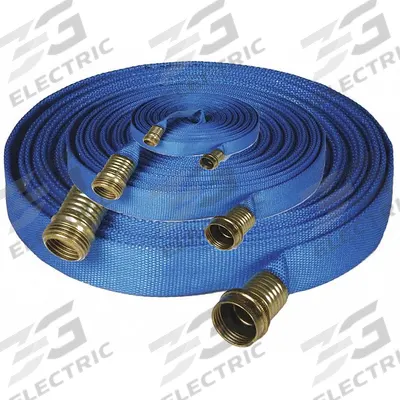 FSI Flat Supply Hose: 3/4 in Thread Size, GHT, Nylon - Hoses