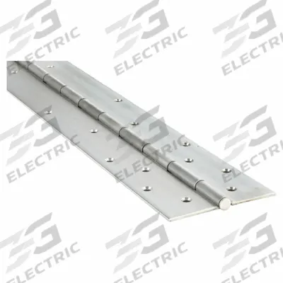 BEST Piano Hinge: Stainless Steel, 83 1/8 in Leaf Ht - Full Mortise-Mount Piano Hinges