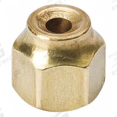 MUELLER Flare Nut: 3/8 in Female SAE, 5/8 in Female SAE Right-Hand, Brass - Flare Nuts & Bushings for Access Valves