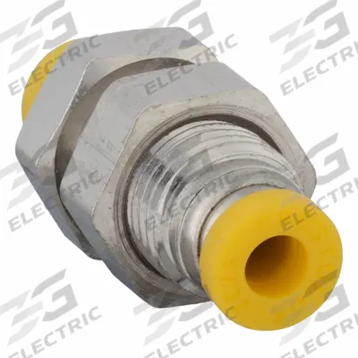 PARKER Push-Fit Union Fitting: 4 mm OD x 4 mm OD Size, Push-to-Connect x Push-to-Connect - Nickel-Plated Brass Tube Fittings