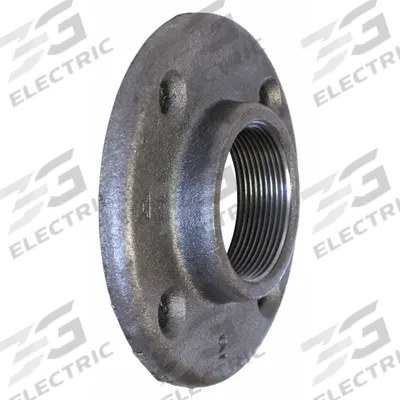 ANVIL Metal Pipe Flange: Flange, 1 1/4 in, Female NPT Threaded, 285 psi - Structural Zinc Galvanized Steel Floor Flanges