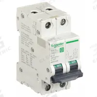 SCHNEIDER IEC Supplementary Protector: 5 A Amps, 14kA at 240V AC, Screw Clamp, C60SP, B (MPN M9F21205). Key specifications — Terminal Connection: Screw Clamp; AC Voltage Rating: 240/415/440V AC; Curve Type: B; DC Voltage Rating: Not Rated; Max. AIR Rating: 14kA at 240V AC; Series: C60SP; Brand: SCHNEIDER.