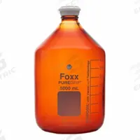 APPROVED VENDOR Narrow Mouth Round Glass Bottles - Safety Coated: 5 L, GL45, Amber, 1 Bottles (MPN 48V-B400-FLS). Key specifications — Brand: APPROVED VENDOR; Graduated: Yes; Body Color: Amber; Screw Closure Size: GL45.