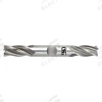 OSG Square End Mill: Cobalt, TiN Coated, Double End, 4 Flute, 5/8" Mill Dia, 1-3/8" LOC, 5" OAL (MPN 5422105)