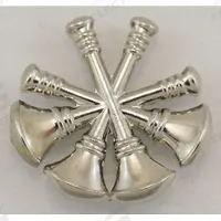 HEROS PRIDE Metal Rank Insignia: Dpty. CF Fire Bugles, 3/4 in, Silver, Metal, Clutch Pin, 1 PR (MPN 4447N). Key specifications — attr1074238: Clutch Pin; attr188498: 3/4 in; attr188499: Silver; attr188500: Metal; attr188503: Dpty. CF Fire Bugles; attr193746: HEROS PRIDE.