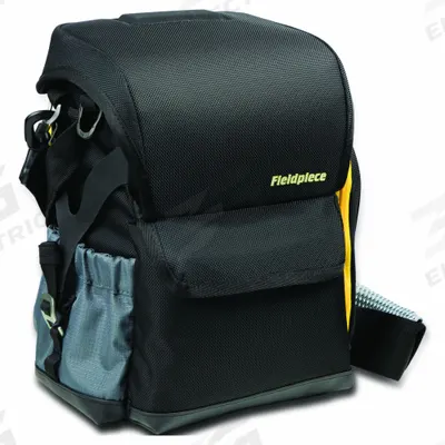 FIELDPIECE Tool Backpack: 9 5/16 in W 6 13/16 in D 12 in H, Ballistic Nylon, Black - Ballistic Nylon Tool Backpacks