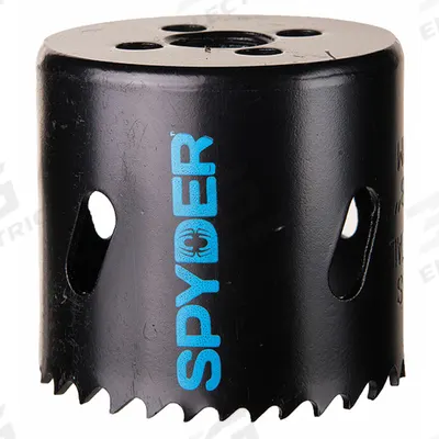 SPYDER Hole Saw: 2 1/8 in Saw Dia., 4/6 Teeth per Inch, 1 7/8 in Max. Cutting Dp - Multi-Material-Cutting Hole Saws without Arbor