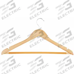 HONEY-CAN-DO Clothes Hanger: Open Hook, Wood, 9 in Ht, 17 in Wd, 3/16 in Thick (MPN HNG-01334). Key specifications — Material: Wood; Features: 360 Degree Swivel Rod Hook.