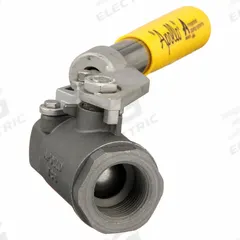 APOLLO Manual Two-Way Ball Valve: 1 in, Carbon Steel, Straight, FNPT x FNPT, Std Port Ball Port (MPN 8950501A). Key specifications — Brand: APOLLO; Handle: Spring-Return Lever.