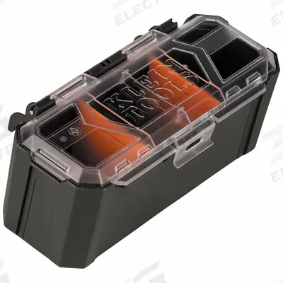 KLEIN TOOLS Parts Bin Rail Attachment: 4 in W x 3 5/8 in H x 8 1/4 in L, Plastic - MODBox Rail Attachments & Adapters