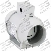 In-Line Duct Fan: 101 cfm Max., 4 in Duct, 26 W, 120V AC, 1 Ph, IP44, Thermoplastic (MPN TD-100). Key specifications — Includes: Mounting Bracket; Brand: SOLER & PALAU; Speed Controllable: Yes; High-Efficiency Motor: No; Housing Material: Thermoplastic; Nameplate Voltage: 120V AC; Number of Speeds: 1; Airflow @ 0.000 in SP - Range: 0 to 249 cfm.