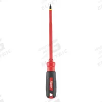 MILWAUKEE Insulated Slotted Screwdriver: 3/16 in Tip Size, Long Lg, 10 in Overall Lg, 6 in Shank Lg (MPN 48-22-2232). Key specifications — attr1205183: 3/16 in; attr1205186: Cushion; attr1205189: MILWAUKEE.