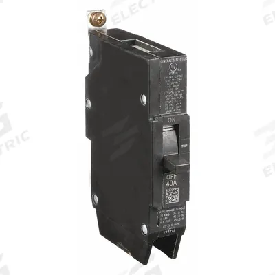 GE Molded Case Circuit Breaker: 40 A Amps, 14kA at 277V AC, Fixed, Lug - TEY-Frame GE Molded Case Circuit Breakers
