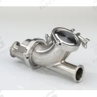 VNE Ball Check Valve: Ball, Y-Style Valve Body, 1/2 in Pipe Size, 316L Stainless Steel, 0°F to 200°F (MPN EG45BY-61.5-V). Key specifications — Standards: FDA; Mounting Orientation: Vertical; Brand: VNE; Connection Type - Side 2: Clamp; Valve Series: EG45BY-6; 3-A Compliance: Meets 3A Sanitary Standards; Connection Type - Side 1: Clamp; For Media: Fluids.