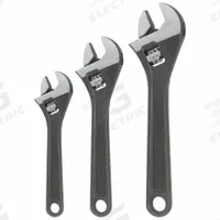 PROTO Adjustable Wrench Set: Alloy Steel, Black Oxide, 1 1/2 in_1 3/16 in_1 13/32 in Jaw Capacity (MPN J795SA). Key specifications — attr309359: Black Oxide; attr309363: 8 in to 12 in; attr324924: PROTO; attr309365: Tool Roll; attr309358: Alloy Steel.
