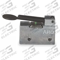 ARO Manual Air Control Valve: 200, Three-Way / Two-Position, Lever, Black, 7.5 scfm Flow Rate - Max (MPN 201-C). Key specifications — attr1092903: Black; attr1086905: Spring Return; attr1086907: 200; attr1086914: Normally Open/Normally Closed; attr1086904: Manual Air Control Valve; attr1086871: 201-C.