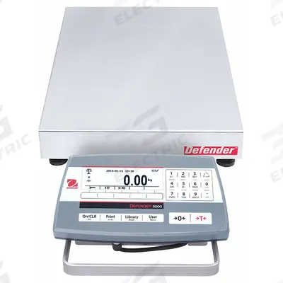 OHAUS Industrial Bench Scale: 12 in x 14 in, Not IP Rated, Front-Mounted - Bench Scales with Column-Mounted Indicator