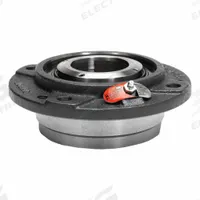 MOLINE BEARING 4 Bolt Flange Bearing: Spherical Roller, 2 7/16 in Bore, Cast Iron, Concentric Collar (MPN 29631207). Key specifications — Bore Type: Cylindrical; Brand: MOLINE BEARING; Lubricant Material: LC-2 Lithium Complex Grease; Mounting Bolt Size: 1/2 in; Split Housing: Not Split; System of Measurement: Inch.