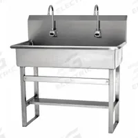 SANI-LAV Wash Station: 45 in Overall Ht, 37 in Bowl Lg, 8 in Bowl Dp, 0.5 gpm Flow Rate, Sensor (MPN 54FAL-0.5). Key specifications — Includes Side Splash: Side Splash Not Included; Power Source: AC Powered; Brand: SANI-LAV.