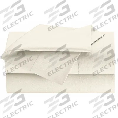 MARTEX Fitted Sheet: XL Twin, 80 in Overall Lg, 39 in Overall Wd, T250, Bone, Reusable - Martex Millennium Sheets