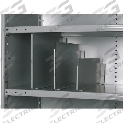 HALLOWELL Divider: 18 in x 6 in, ESD Conductive, Steel, Powder Coated - Vertical Dividers for Standard Metal Shelving