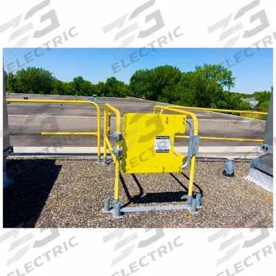 GARLOCK SAFETY SYSTEMS Fixed Ladder Guardrail System: 5 ft x 42 in, 20 in Mid-Rail Ht - Guardrail Components for Ladder Entry