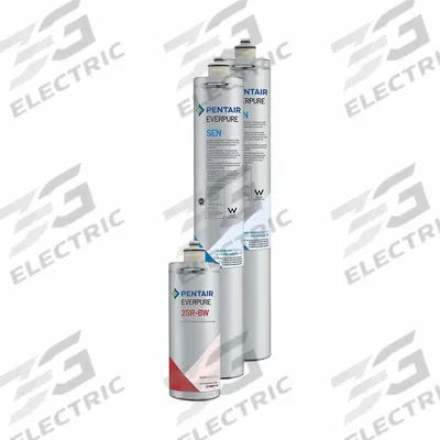 EVERPURE Water Filter Cartridge Kit: 0.2 micron, 7.5 gpm, 20 3/4 in Overall Ht - Quick Connect & Cartridge Kits for Multi-Purpose Water Filter Systems