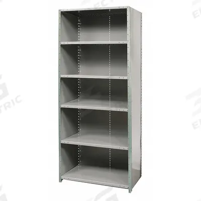 HALLOWELL Metal Shelving: Standalone, Heavy-Duty, 36 in x 24 in, 84 in Overall Ht - Heavy-Duty Standalone Closed Metal Shelving