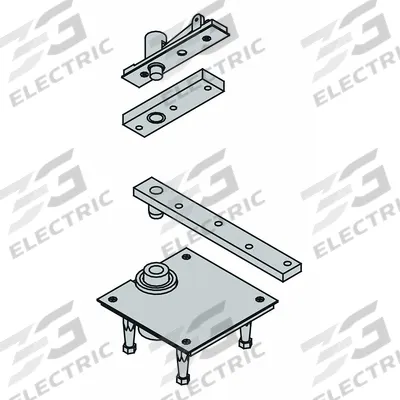 IVES Pivot Hinge: Brass, 1 5/8 in Leaf Ht - Center-Hung Pivot Hinges