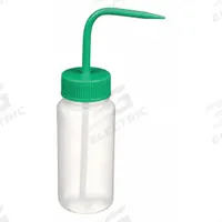 DYNALON Wash Bottle: 250 mL, No Imprinting, Green, Wide, Std Spout Spout, Colorless, 60 mm Body Dia (MPN 3UUL9). Key specifications — Closure Color: Green; Vented/Nonvented: Nonvented; Body Color: Colorless; Brand: DYNALON; Imprinting Group: No Imprinting or Write On.